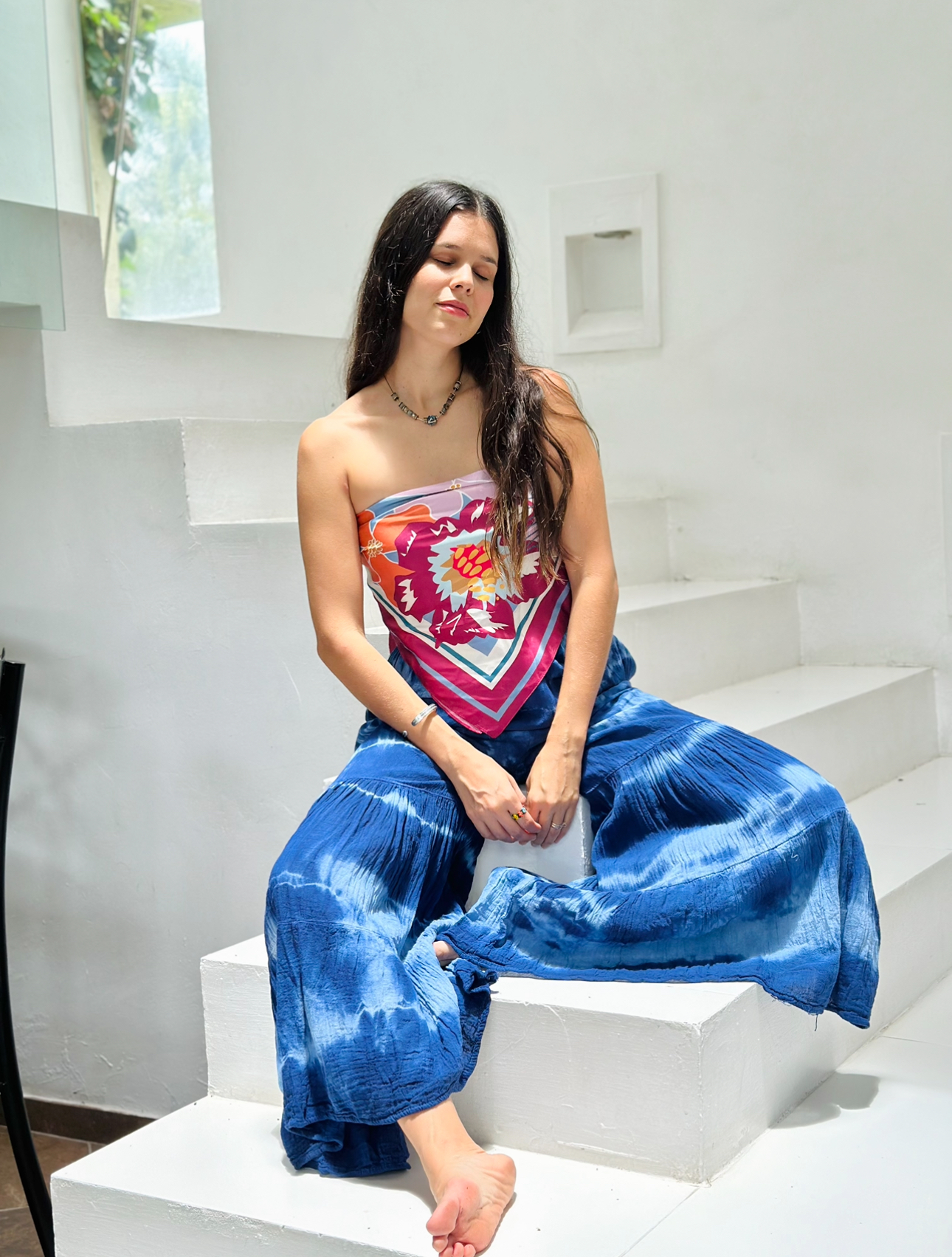 Pantalon Sagitario Tie Dye Azul