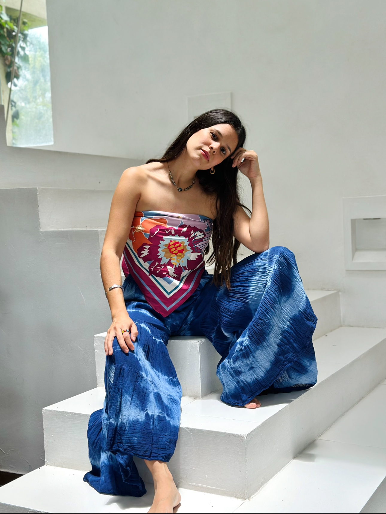 Pantalon Sagitario Tie Dye Azul - Imagen 4