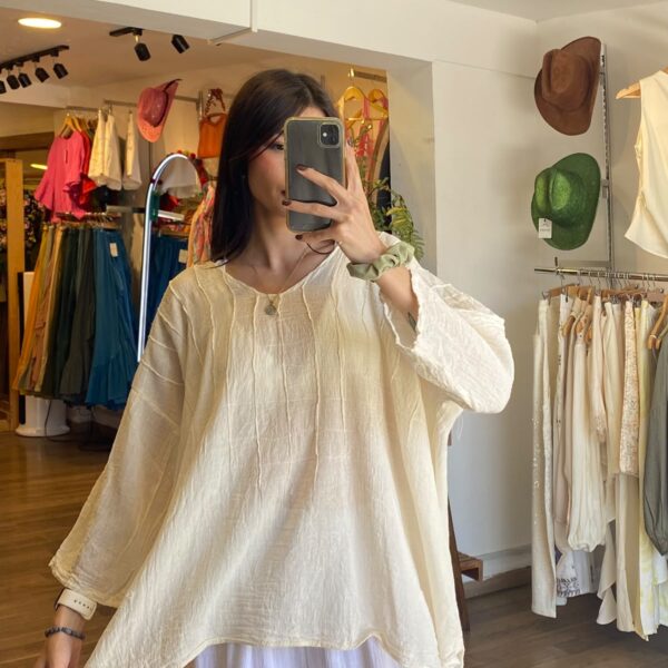 blusa perla crudo