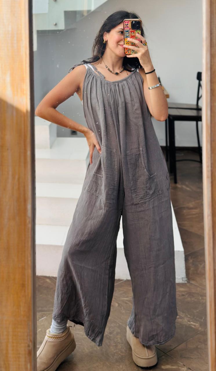 overol ambar gris taupe
