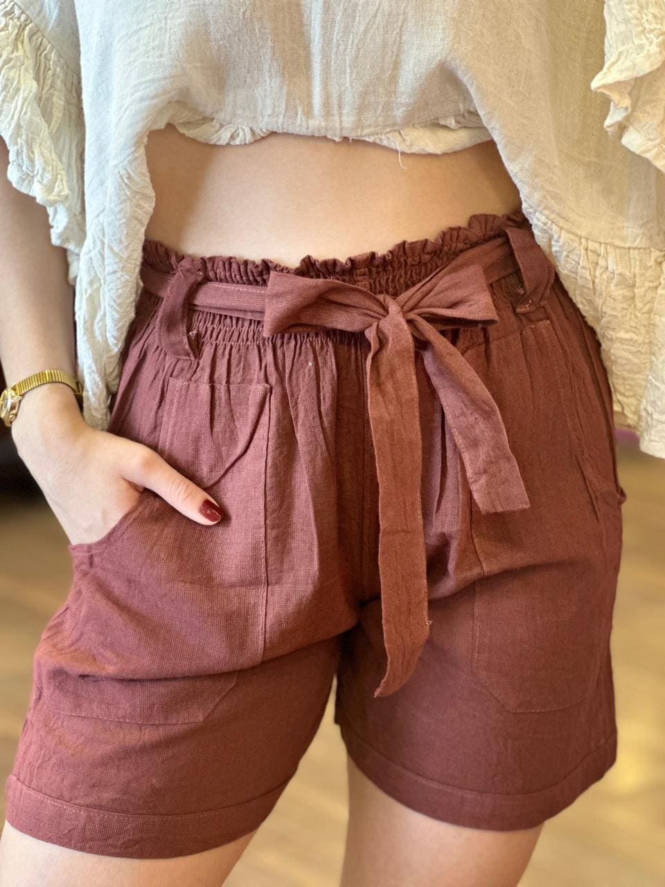 Short Amara Marron Oxido