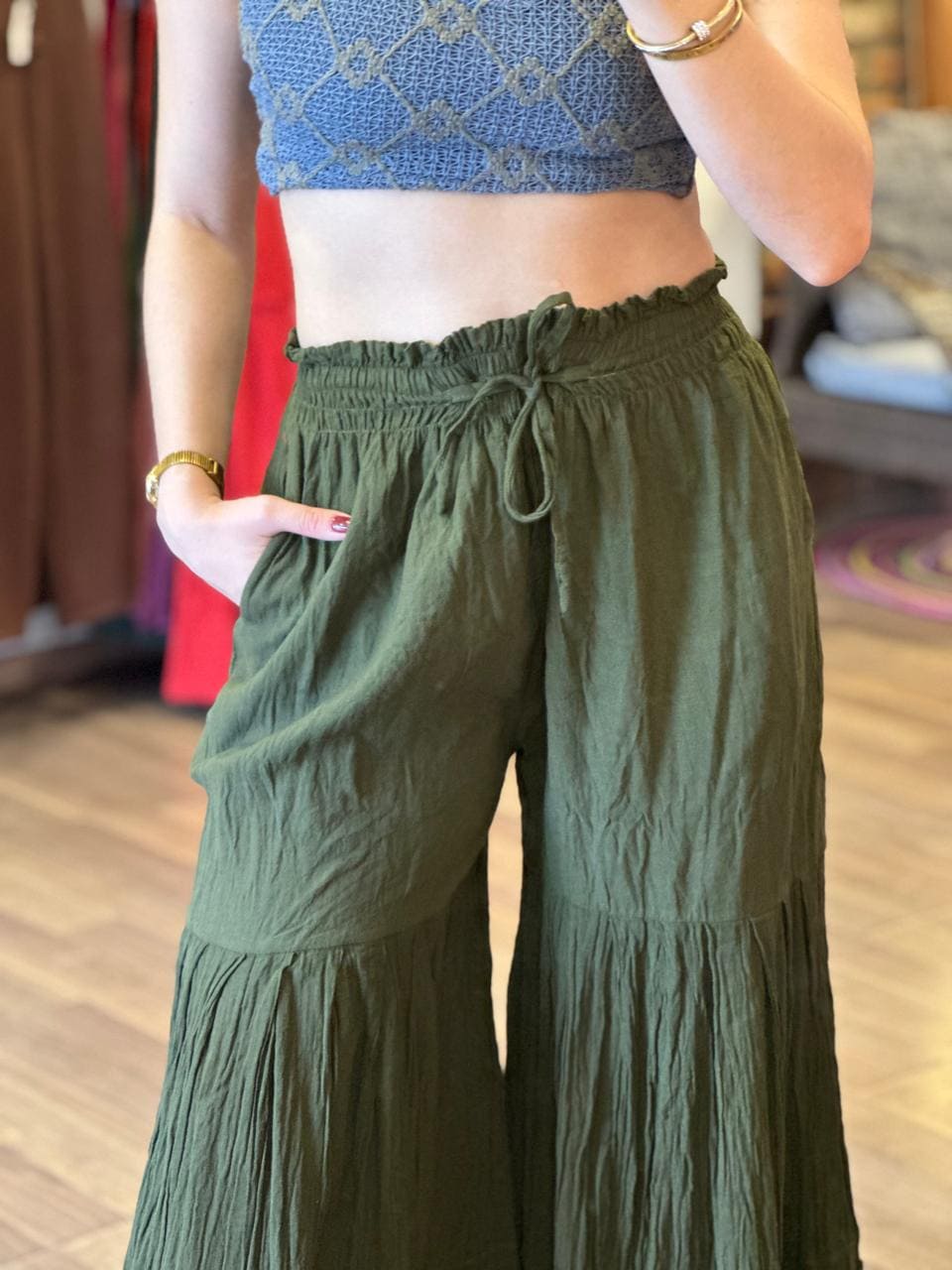 Pantalon Sienna Verde Militar - Imagen 3
