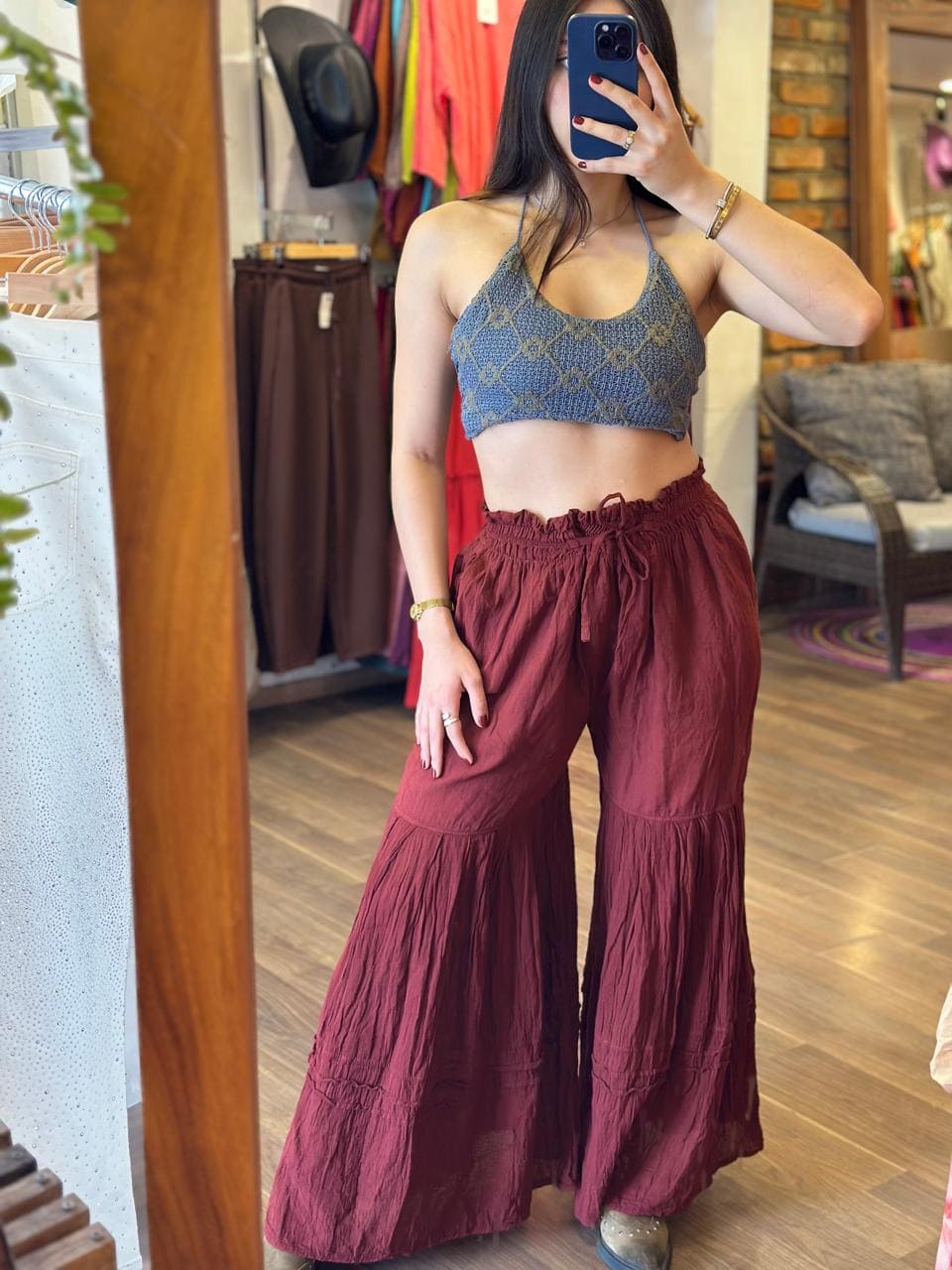 Pantalon Sienna Borgoña