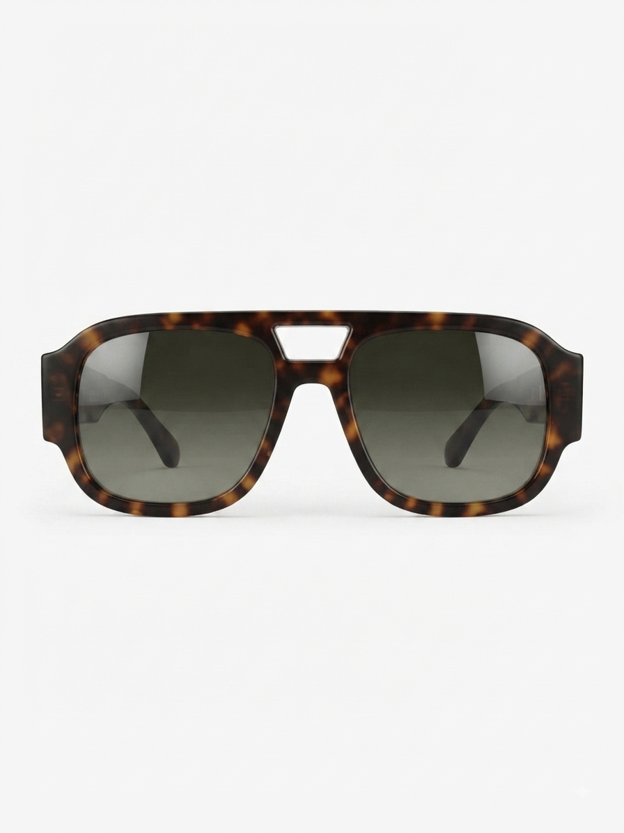 Lentes Negros Cuadrados Rectos Print