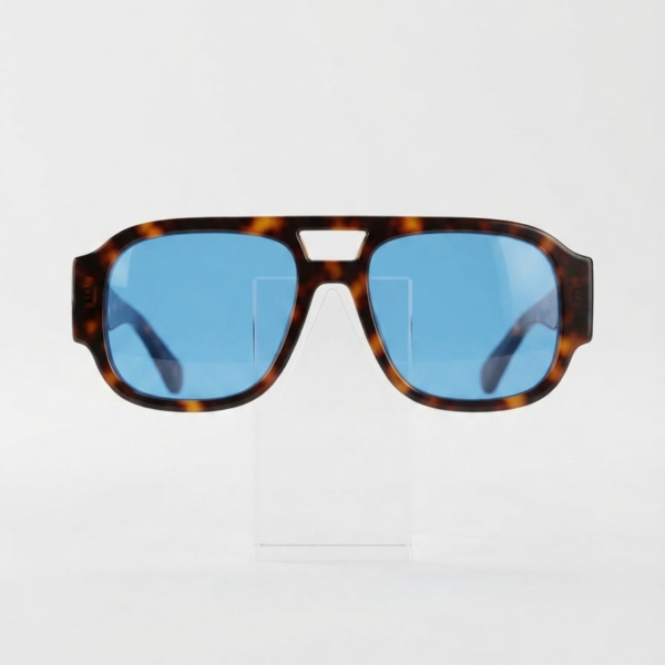 Lentes Azules Cuadrados Rectos Print