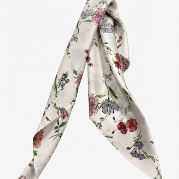 Bandana Blanca Flores Pequeña