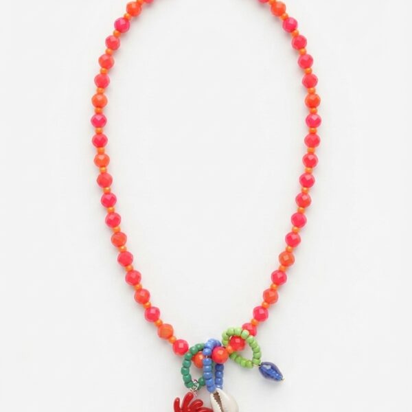 Collar Cuentas Durazno Cangrejo