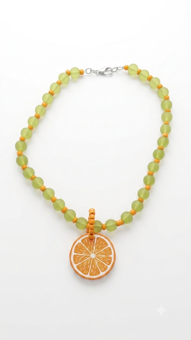 Collar amarillo con naranja