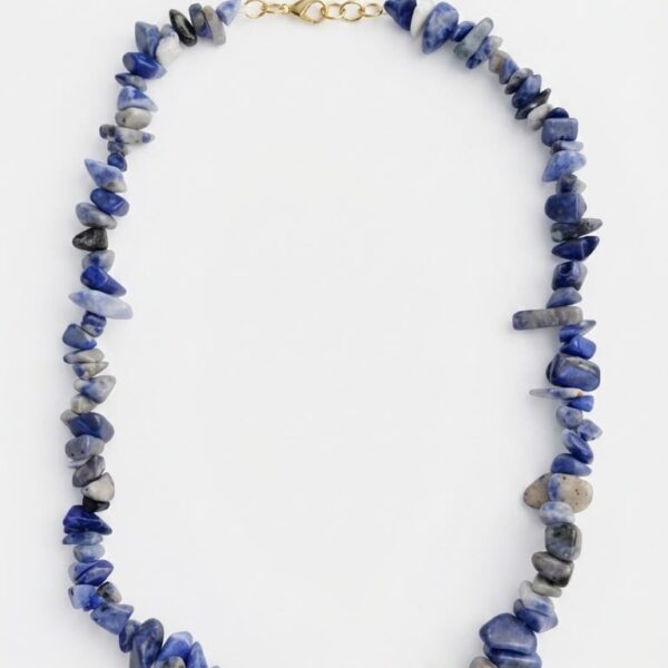 Collar Azul dije perla