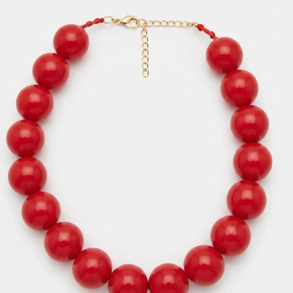 Collar Bolas Rojas Chunky