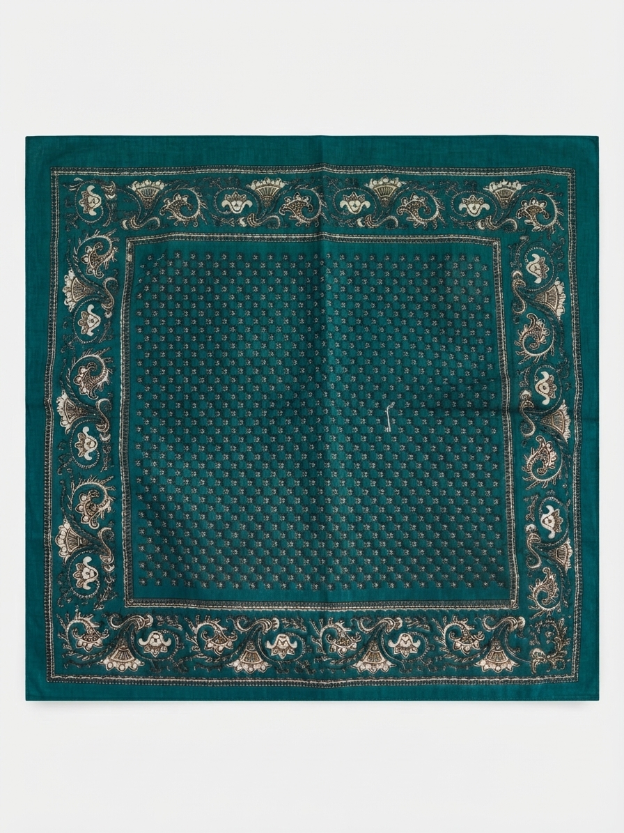 Paliacate Azul Verdoso algodón