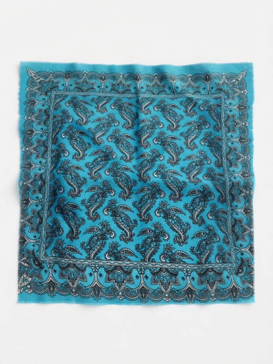 Paliacate Azul Turquesa algodón